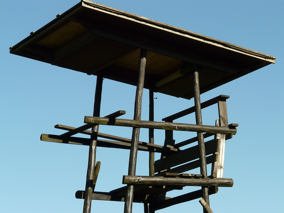 Hunting wooden tower hunt