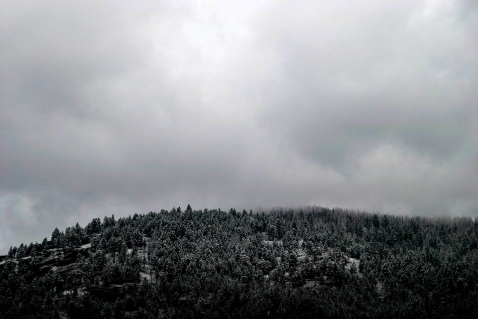 Black white mountain