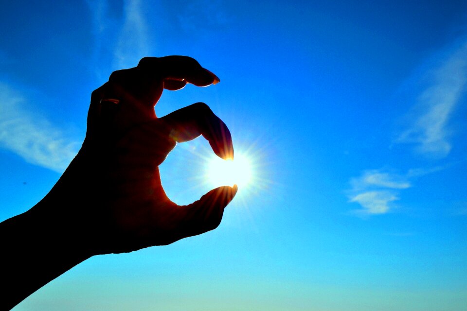 Sky sardinia sun in my hands