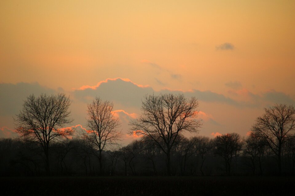 Sky clouds wintry photo