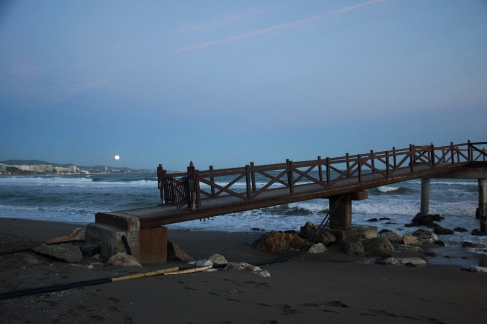 Bridge sand stones streetlights