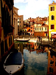 Canal italian gondola photo