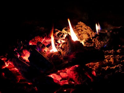 Flame cozy embers photo