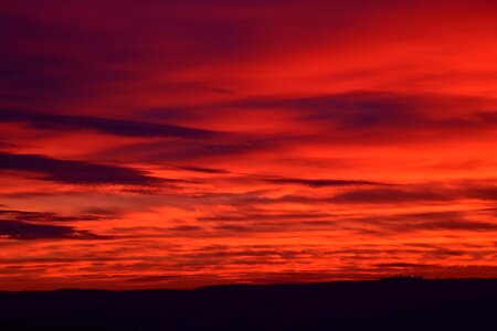 Red sky evening