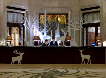 Christmas gresham palace front desk