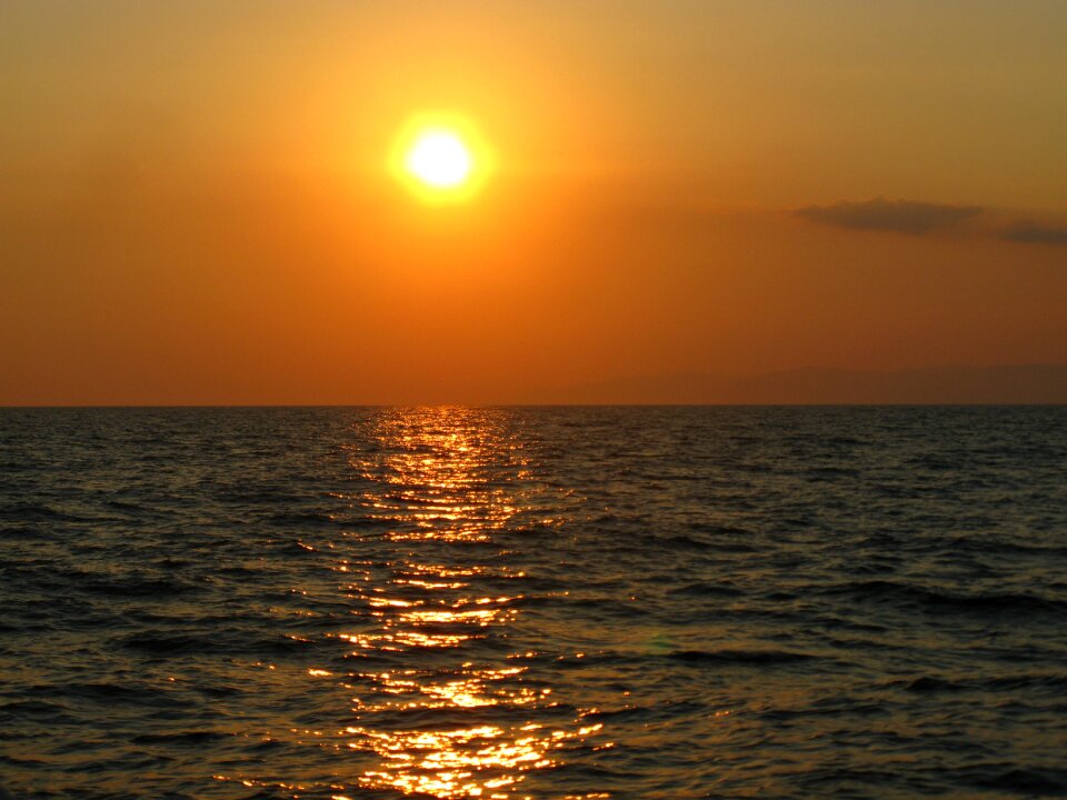 Nature sunset on the sea summer
