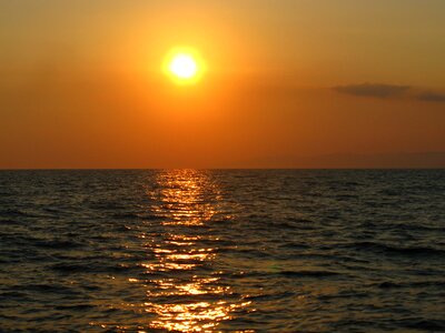 Nature sunset on the sea summer photo