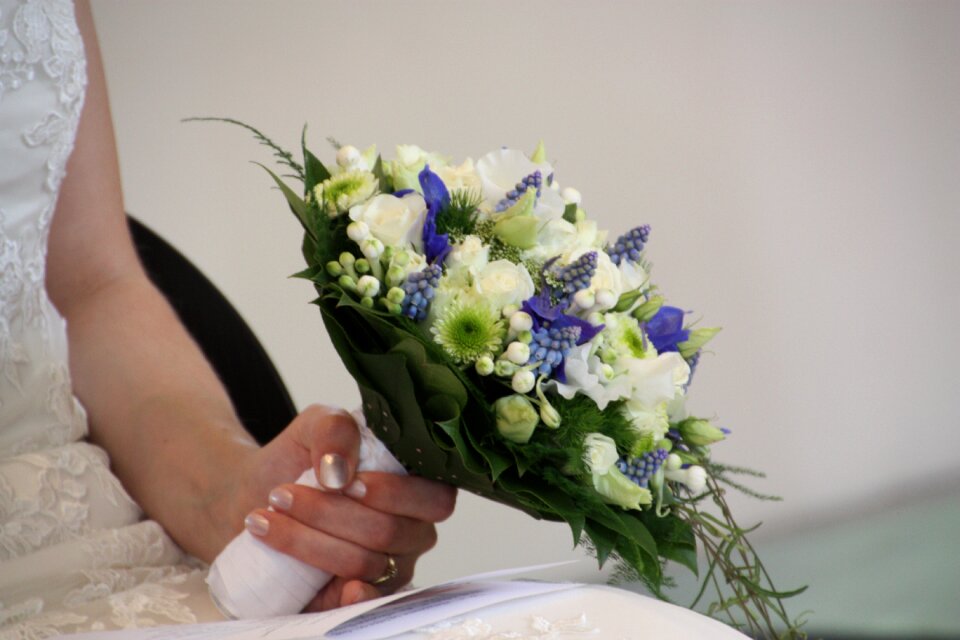 Bridal bouquet rose white
