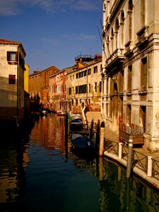 Canal italian gondola photo