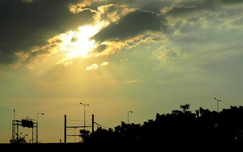 Evening cloud sun