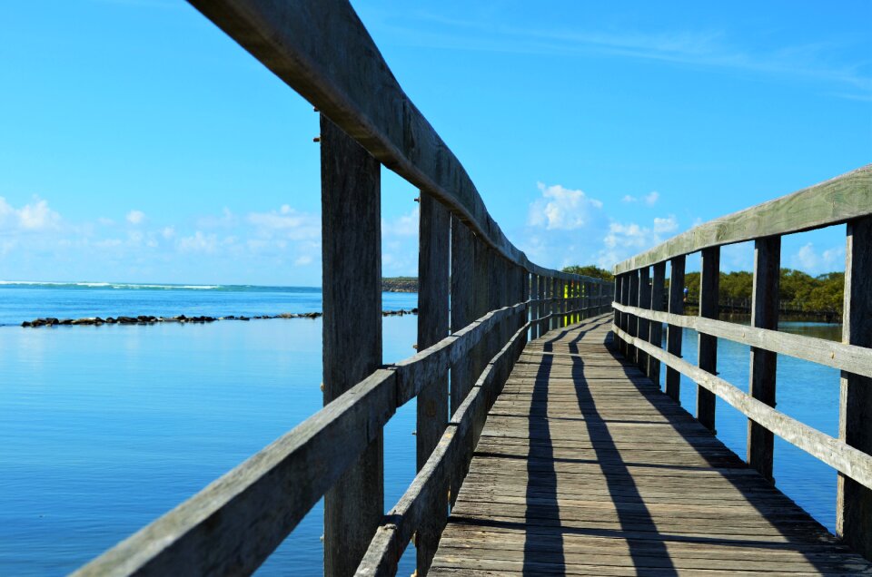 Boardwalk ocean water