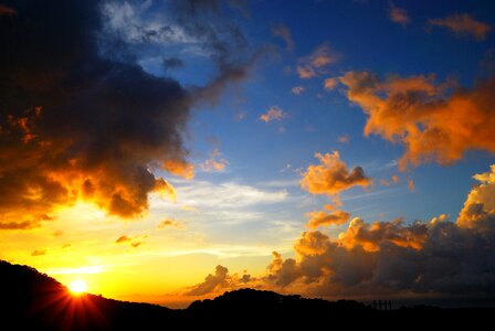 Cloud sunset mountain photo