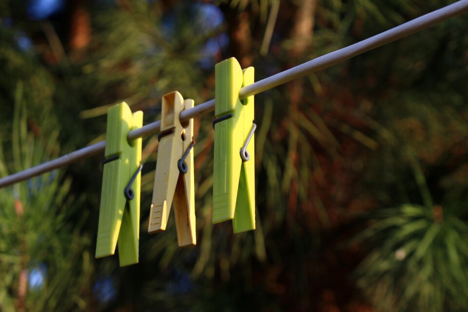 Clothespins roll out laundry