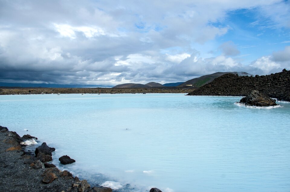 Water clouds horizon photo