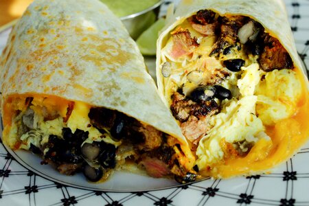 Meat meal tortilla photo