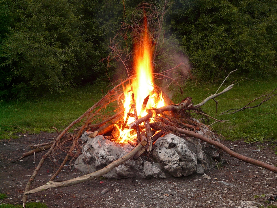 Burn embers firelight