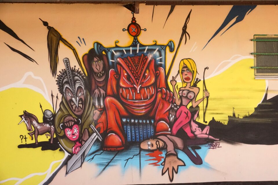 Wall painting painting hauswand