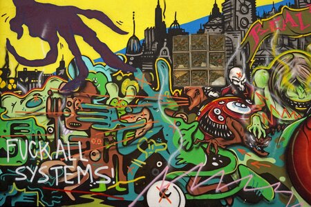 Wall painting painting hauswand