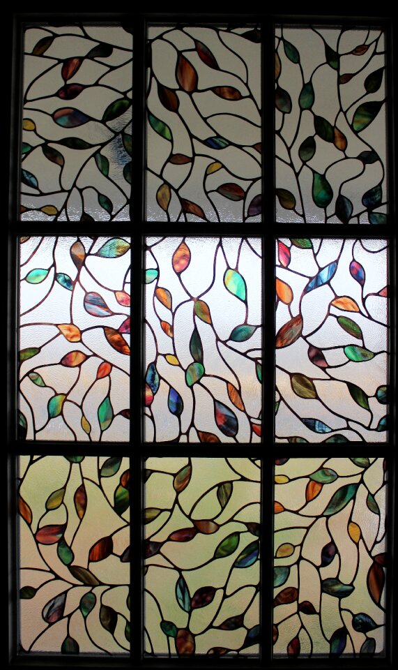 Pattern stained glass window stained