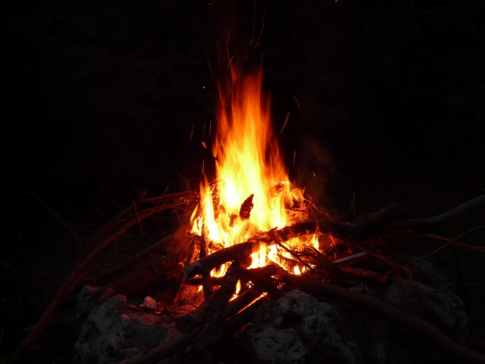 Burn embers firelight
