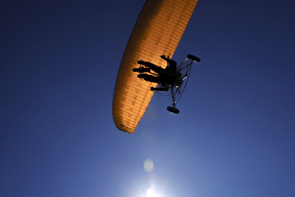 Paragliding engine sky