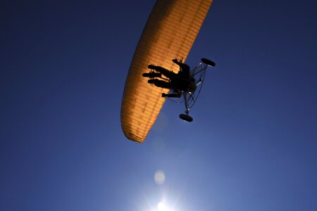 Paragliding engine sky