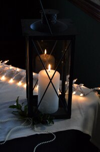 Candle night decoration photo