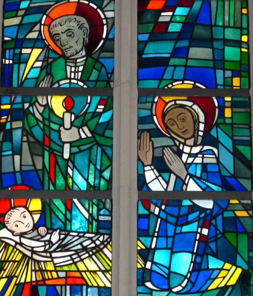 Father christmas nativity scene jesus