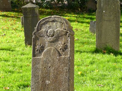 Old cemetery stone funeral