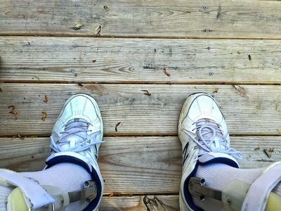 Wood boards feet