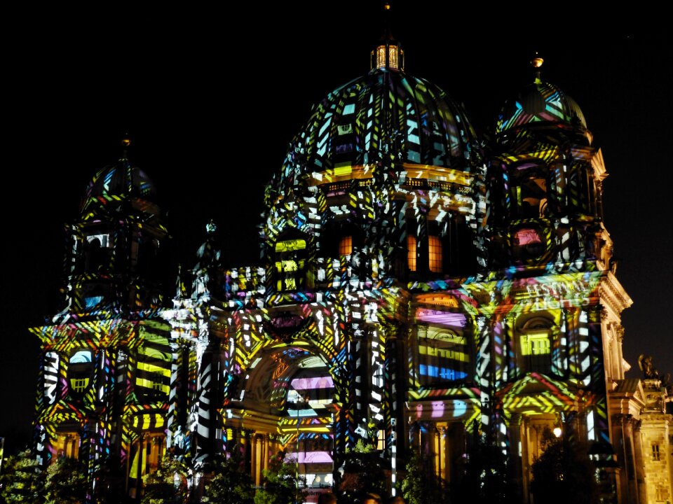 Berlin cathedral building berlin at night photo