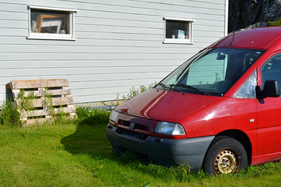 Red car auto vehicle