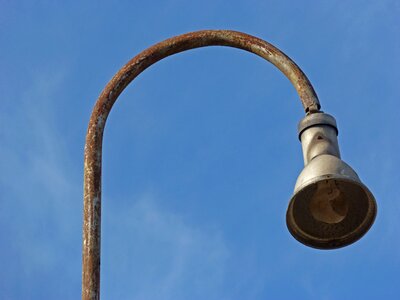 Old abandonment street lamp photo