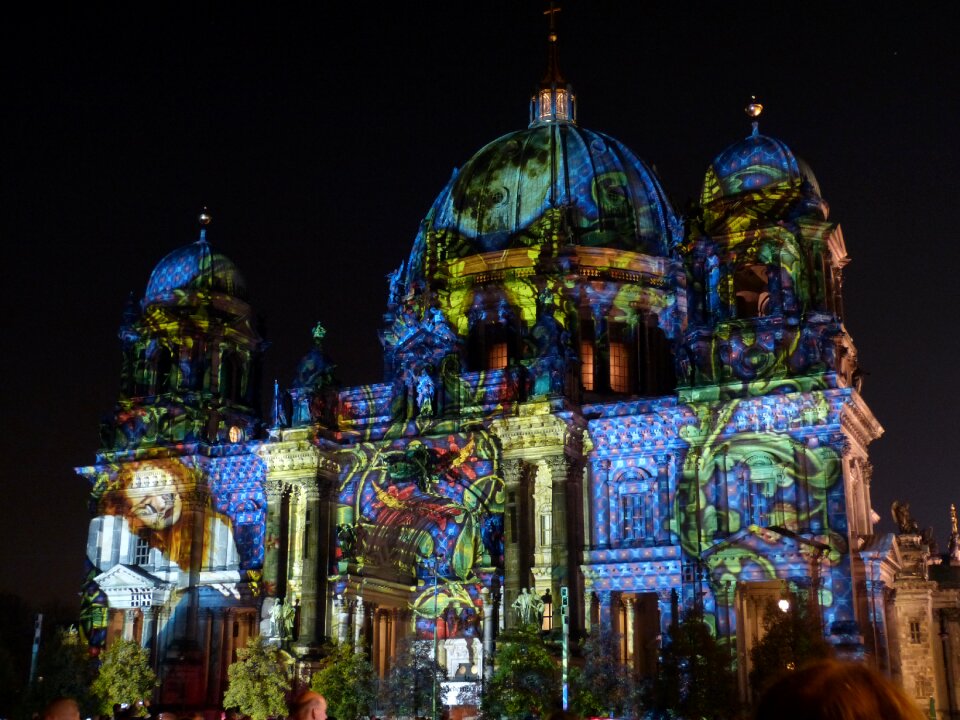 Berlin cathedral building berlin at night photo