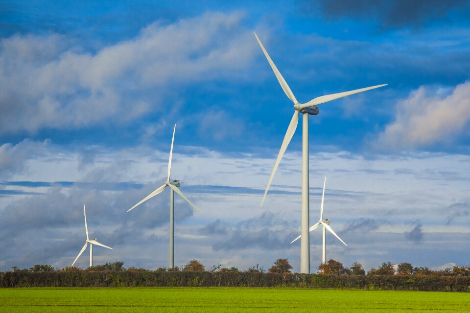Wind turbines england power