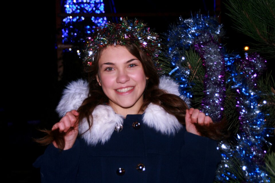 Christmas tree tinsel happiness