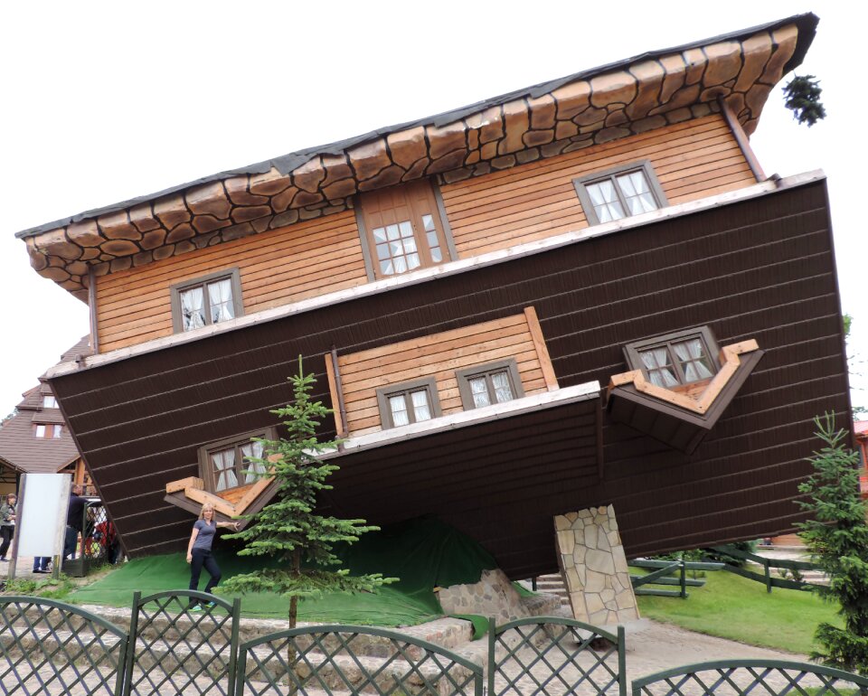 House inverted wooden construction