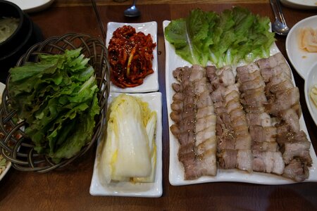 Meokbang traditional food pork