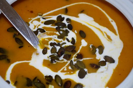 Cream pumpkin pumpkin seeds