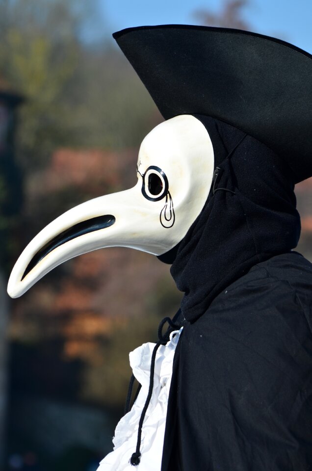 Mask costume decorated
