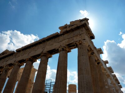 Parthenon greece backlight