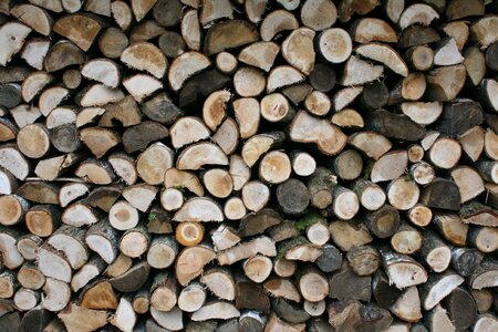 Fireplace wood for stove wood pile photo