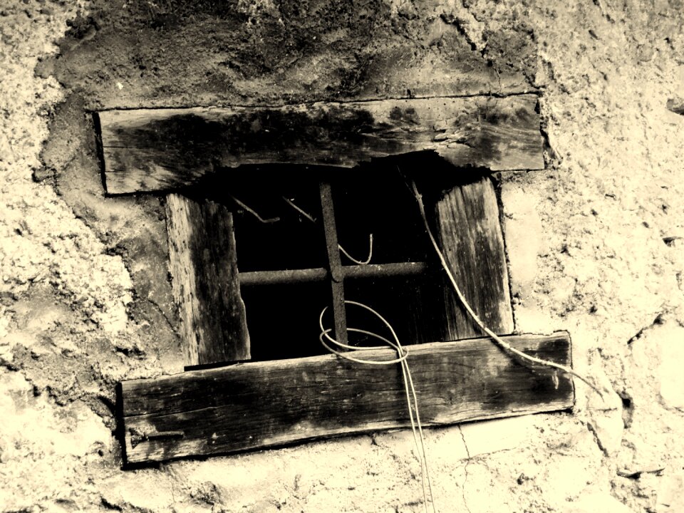 Window walled up wire