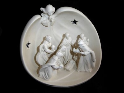 Holy family wise men angel photo