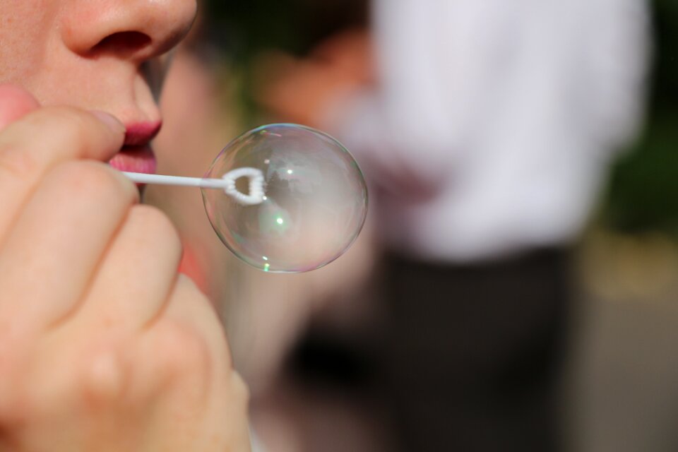 Reflection hand lip photo