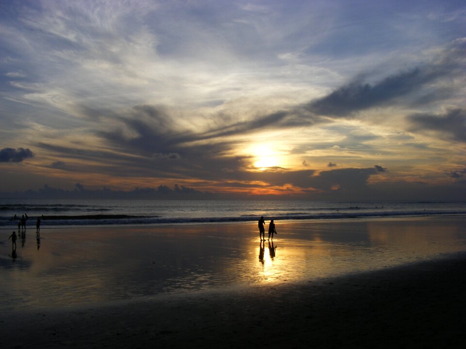 Sunset bali beach
