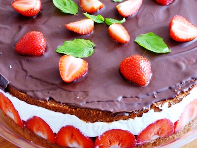 Chocolate strawberries fruit photo
