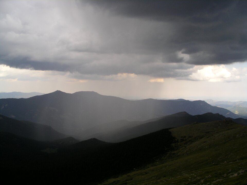 Rain clouds landscape