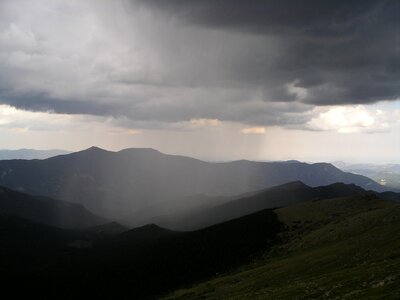 Rain clouds landscape