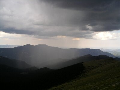 Rain clouds landscape photo